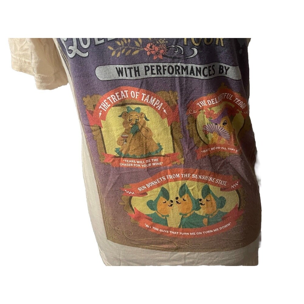 The Lost Bros Adult Small Country Bear Jamboree Queens Frontier Tour T-Shirt - Picture 3 of 12